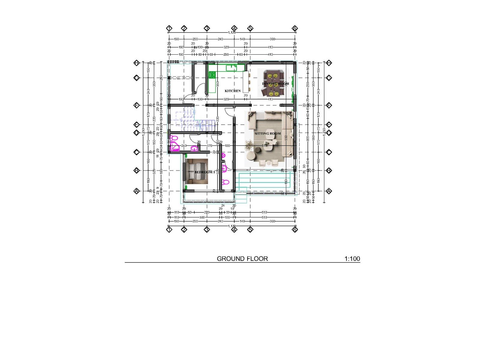Ground floor plan view