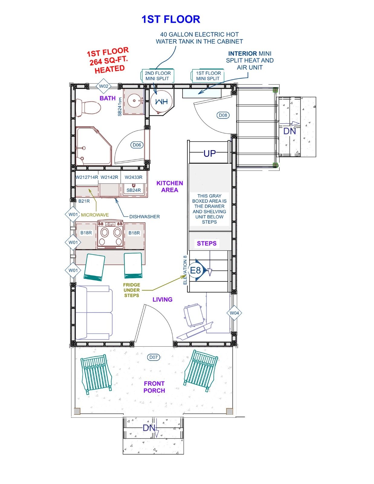 1st floor heated area