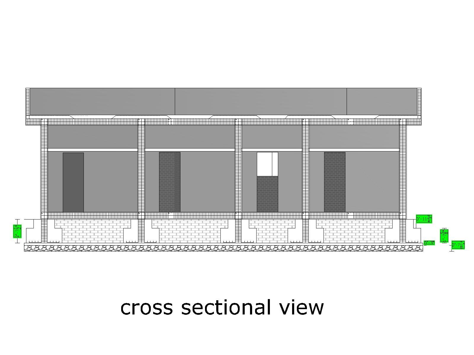 Cross sectional part