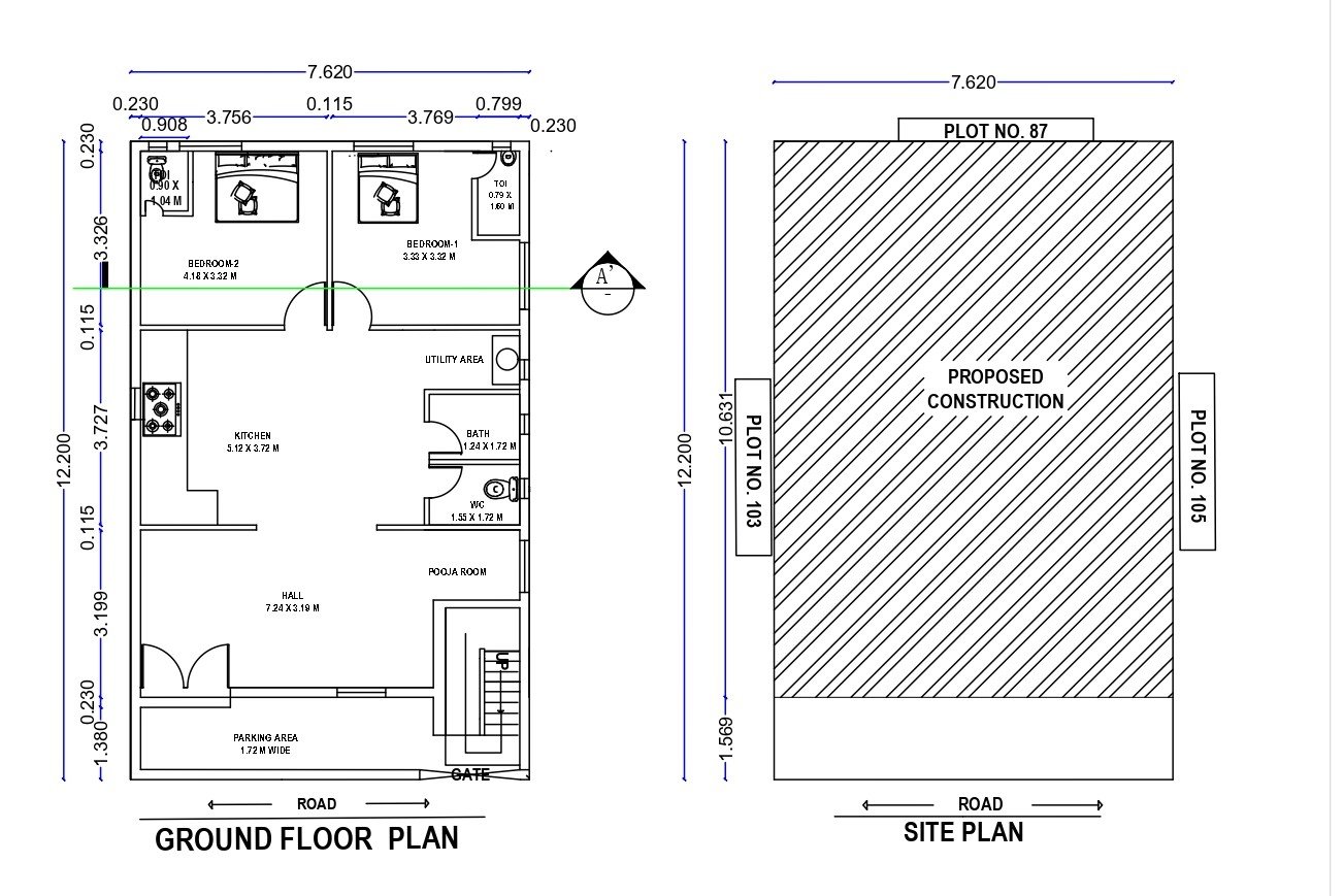 Floor plan   site plan