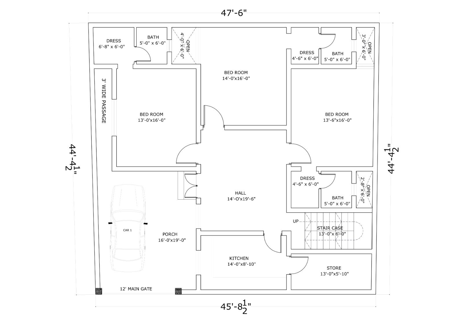 House plan plinth beam page1