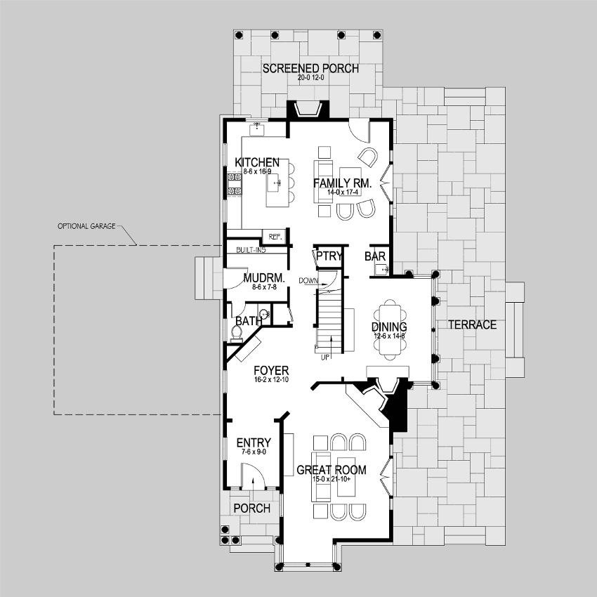 Narrow shingle style house plan small2